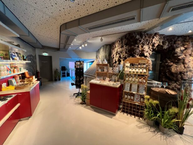 Das Café im Geysir Museum mit angeschlossenem Shop. Entspannung und Behaglichkeit pur.